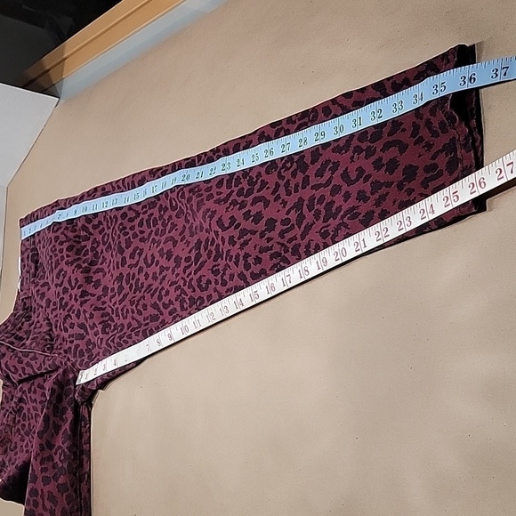 Social Standard by Sanctuary Ankle Skinny, Size 14, Burgundy & Black Leopard - Picture 13 of 14